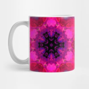 Psychedelic Mandala Flower Pink Blue and Green Mug